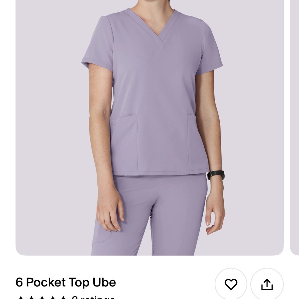 Lavender V-Neck Women's scrub set